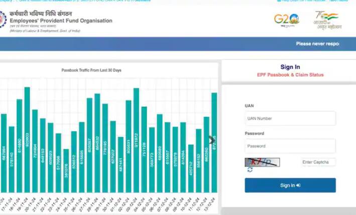 ਇਸ ਤੋਂ ਇਲਾਵਾ, ਆਪਣਾ PF ਬੈਲੇਂਸ ਚੈੱਕ ਕਰਨ ਲਈ, ਤੁਸੀਂ EPFO ਦੀ ਅਧਿਕਾਰਤ ਵੈੱਬਸਾਈਟ https://passbook.epfindia.gov.in/MemberPassBook/Login 'ਤੇ ਲੌਗਇਨ ਕਰਕੇ ਆਪਣੇ PF ਖਾਤੇ ਦਾ ਬੈਲੇਂਸ ਵੀ ਚੈੱਕ ਕਰ ਸਕਦੇ ਹੋ।