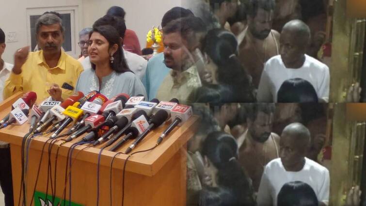 actress kashthoori speech about ilaiyaraja temple issue in srivilliputhur இளையராஜா மட்டுமல்ல; யாரும் கருவறைக்குள் நுழைய முடியாது - நடிகை கஸ்தூரி பரபரப்பு பேச்சு