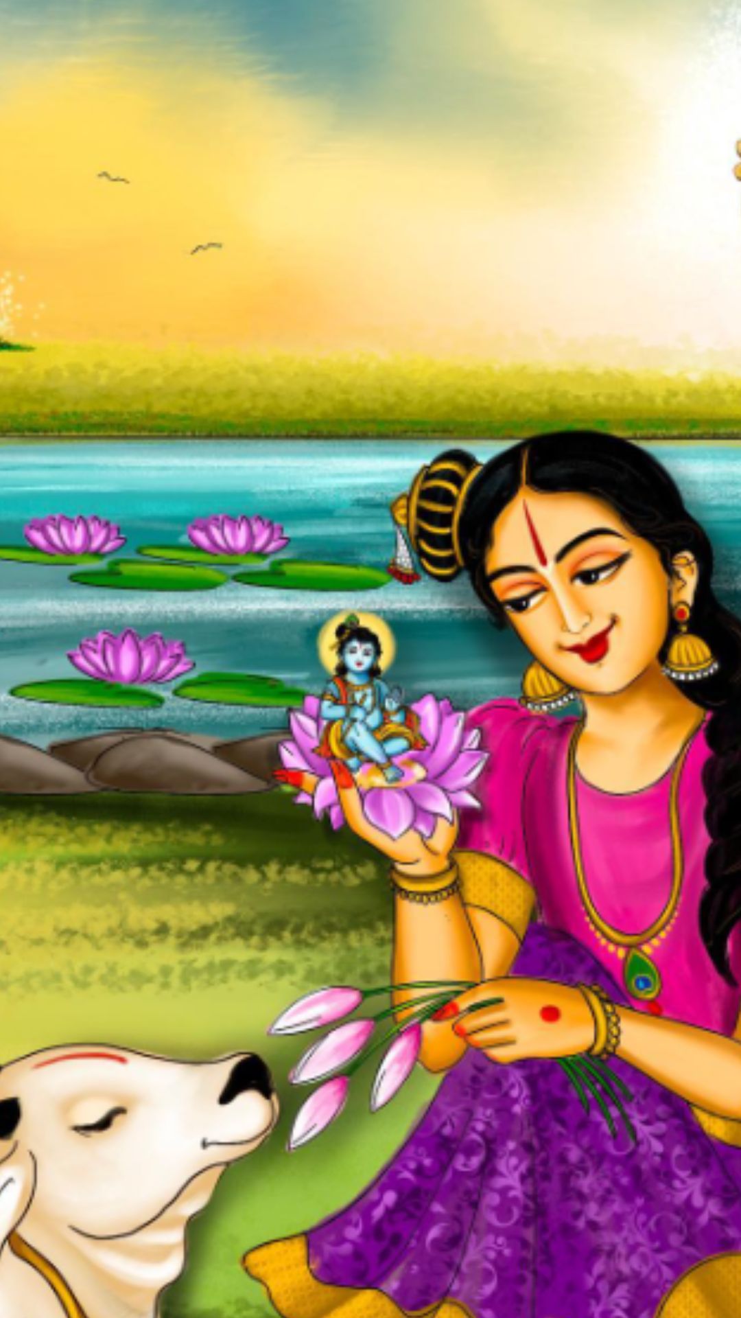 தினமும் கோவிலில் பகவான் கண்ணனுக்காக பூமாலைக் கட்டி,முதலில் தான் அணிந்த பின் பகவானுக்குப் படைத்தாள்.