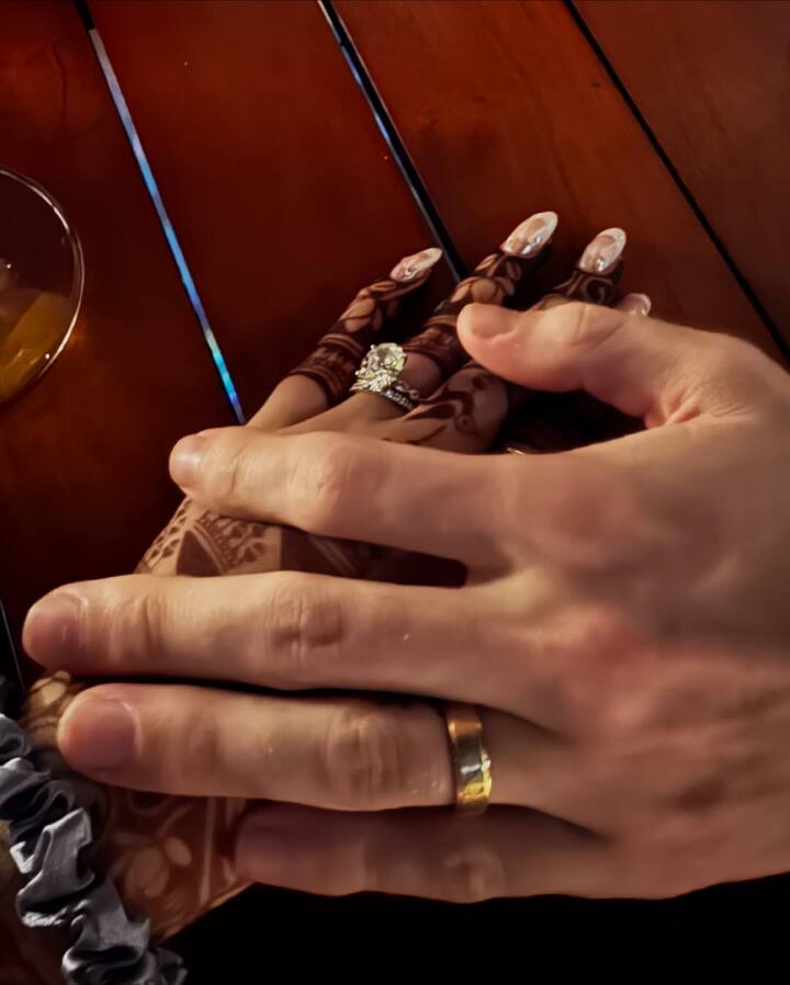 The couple, who met on a dating app, got engaged in an intimate ceremony in Mumbai last year and shared the joyful news on Instagram in May 2023.