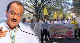 काल अजित पवारांच्या प्रतिमेला जोडे मारले, आज थेट बारामतीत जाऊन घराबाहेर आंदोलन, भुजबळ समर्थक इरेला पेटले!