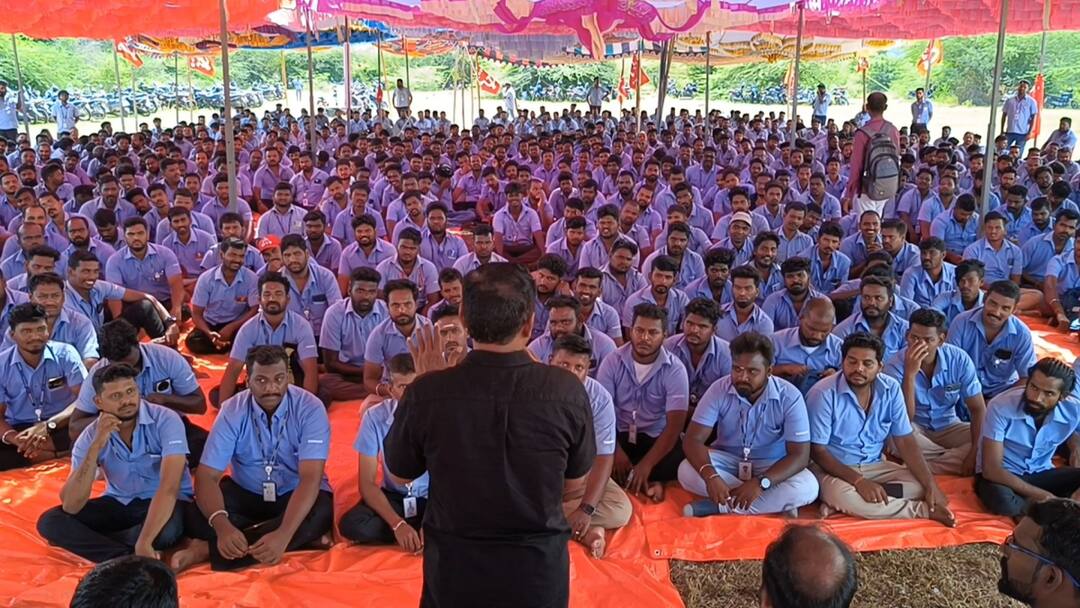 மீண்டும் சாம்சங் நிறுவனத்தில் வெடித்த போராட்டம்.. தமிழக அரசுக்கு தலைவலி கொடுக்கிறதா சிஐடியு ?