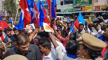 Minister Amith shah Controversy speech on Ambedkar vck protest in salem tnn VCK Protest: அம்பேத்கர் குறித்த சர்ச்சை பேச்சு...  சேலத்தில் கொதித்தெழுந்த பெண்கள்