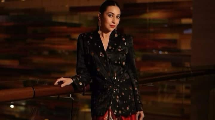 Karisma Kapoor, a name synonymous with timeless elegance, recently turned heads at an event with her stunning ensemble.