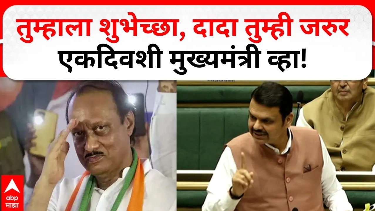 Devendra Fadanvis On Ajit Pawar :दादा तुम्हाला शुभेच्छा, तुम्ही जरुर एकदिवशी मुख्यमंत्री व्हा-फडणवीस