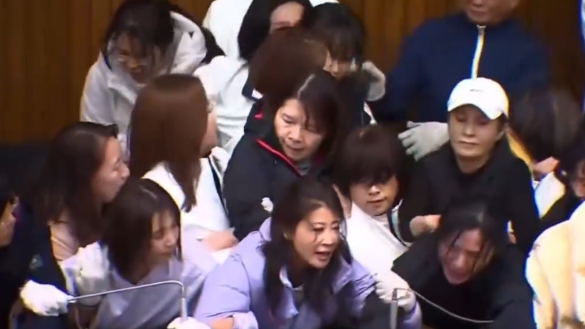 Chaos In Taiwan Parliament As Lawmakers Exchange Blows Over Bills Deemed ‘Threat To Democracy’, Visuals Surface