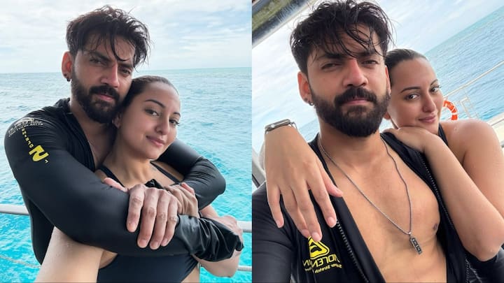 Sonakshi Sinha-Zaheer Iqbal Romantic Pics: सोनाक्षी सिन्हा ने अपने वेकेशन से एक बार फिर कुछ खूबसूरत तस्वीरें सोशल मीडिया पर शेयर की हैं. जो तेजी से वायरल हो रही हैं.