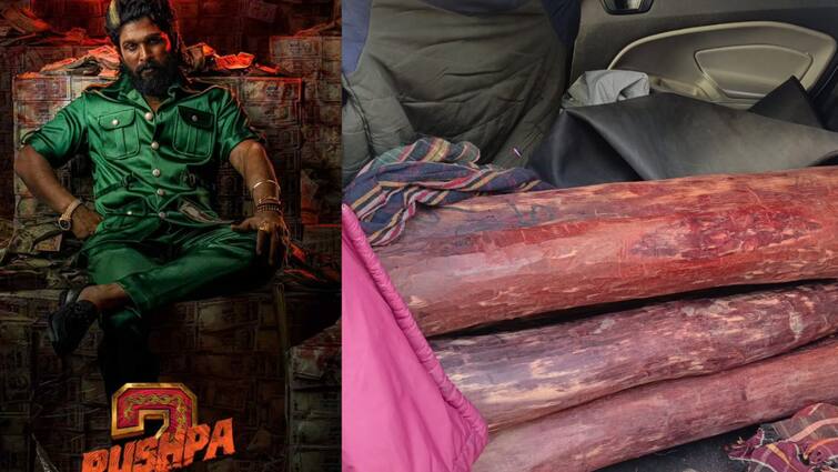 Police seized redwood worth lakhs in Tirupathur district arrested one person Tirupathur : புஷ்பா பட பாணியில் செம்மர கடத்தல்.. ஸ்கெட்ச் போட்டு தூக்கிய அதிகாரிகள்.. ஏஜெண்ட்டுக்கு வலைவீச்சு