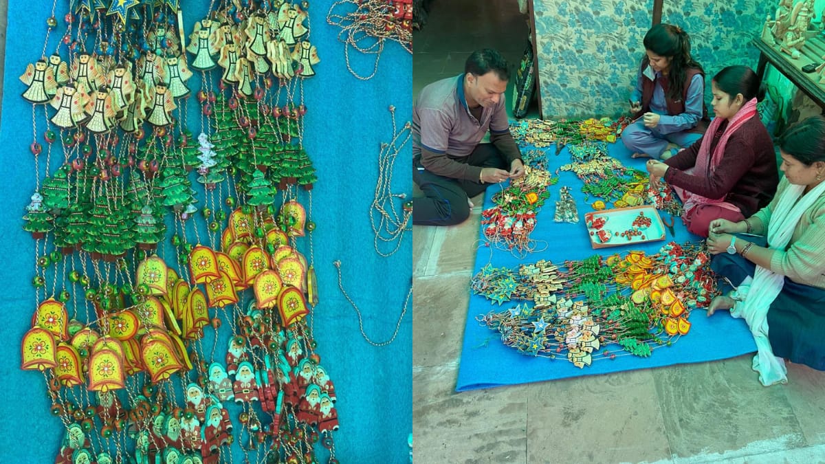 विदेशी मार्केट में बिक रहे हैं वाराणसी के क्रिसमस आइटम, काष्ठ कलाकारों को मिले 10 हजार ऑर्डर