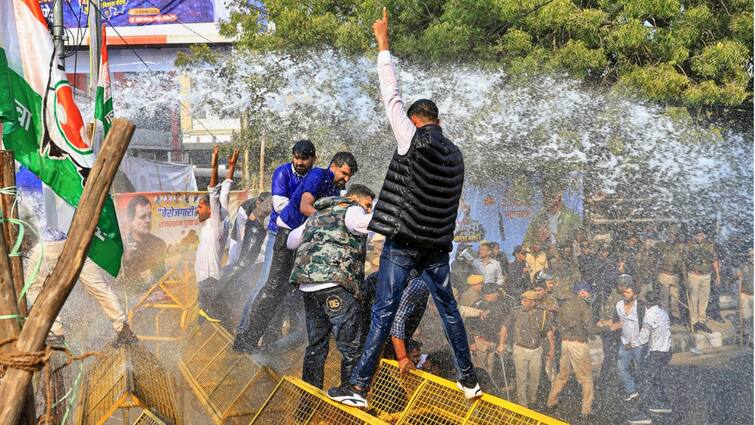 Jaipur: Youth Congress Workers Lathicharged, Water Cannons Deployed Amid Bid To Gherao Rajasthan CM Residence