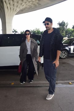 Vicky Kaushal And Katrina Kaif Serve Major Fashion Goals With Their Airport Style, PICS