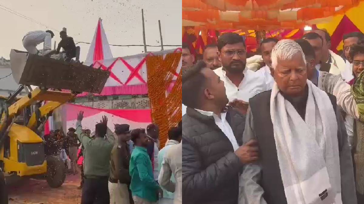 Lalu Yadav: रोहतास पहुंचे लालू यादव तो JCB से कार्यकर्ताओं ने बरसाए फूल, CM नीतीश की यात्रा पर फिर कह दी बड़ी बात