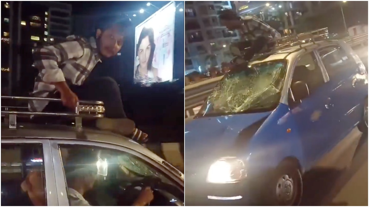 Mumbai: Man Climbs On Roof Of Speeding Taxi To Stop Driver Fleeing After Hit-And-Run, Video Goes Viral