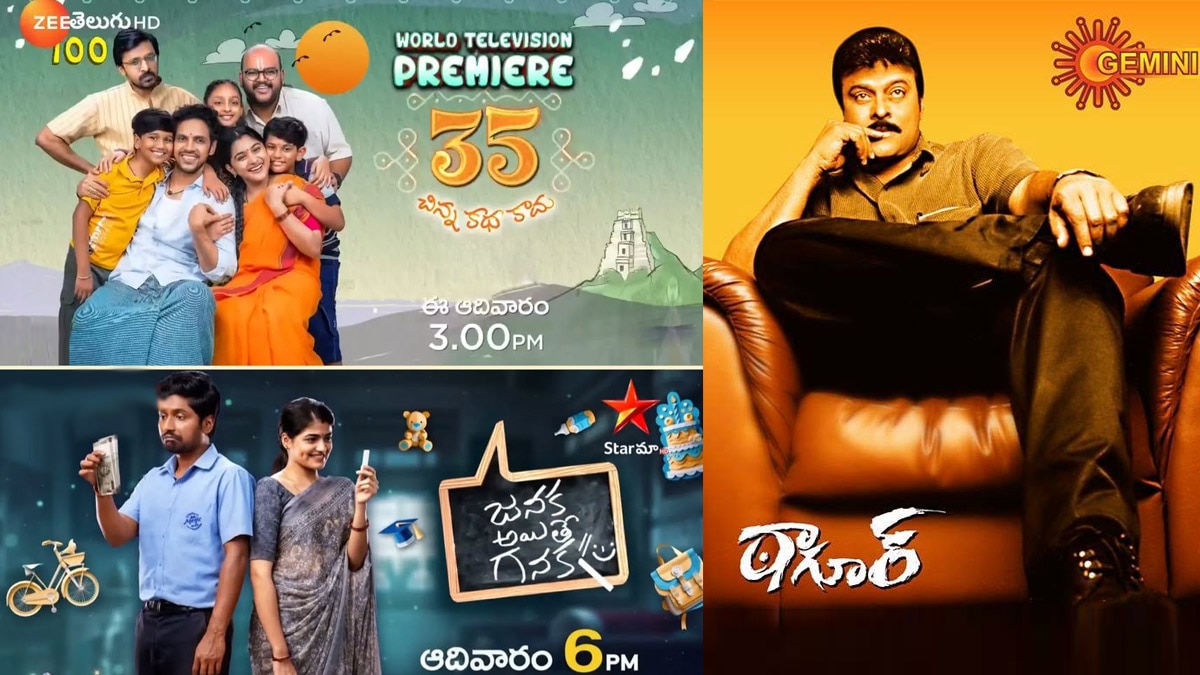 Telugu TV Movies Today: ‘జనక అయితే గనక’, ‘35 - చిన్న కథకాదు’ to చిరు ‘ఠాగూర్’, ధనుష్ ‘రాయన్’ - ఈ ఆదివారం (Dec 22) టీవీలలో వచ్చే సినిమాల లిస్ట్