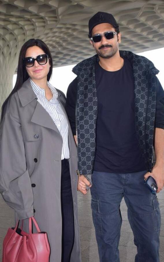 Katrina Kaif And Vicky Kaushal Turn Heads With Their Airport PDA