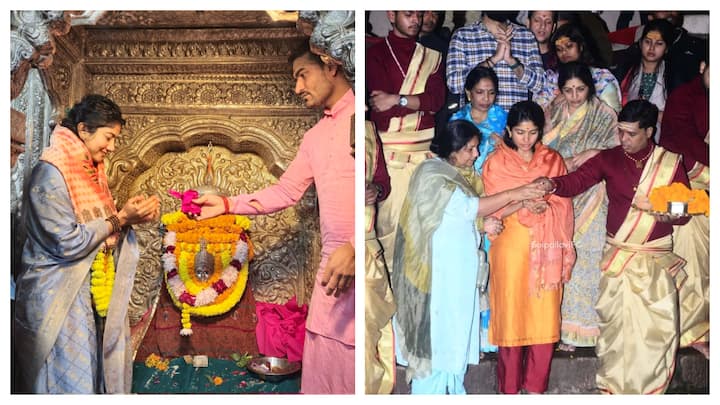 Sai Pallavi, who will portray Sita in Nitesh Tiwari's ambitious cinematic adaptation of the Indian epic Ramayana, visited the Annapurna Devi Temple in Varanasi.