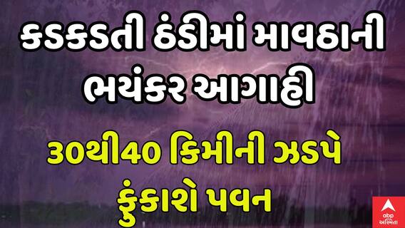 Gujarat Unseasonal Rain:કડકડતી ઠંડી વચ્ચે માવઠાનું ભયંકર સંકટ, 30થી40 કિમીની ઝડપે ફુંકાશે પવન