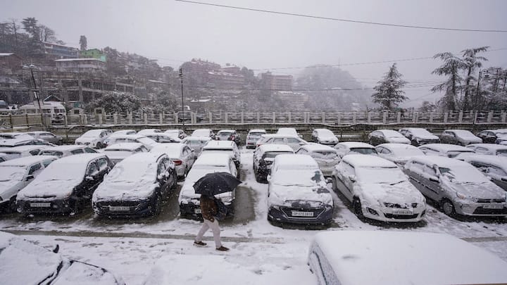 The fresh snowfall in Shimla, Himachal Pradesh, has added beauty to the hilly terrain. As the festive season has begin, visitors have started pouring in the city.