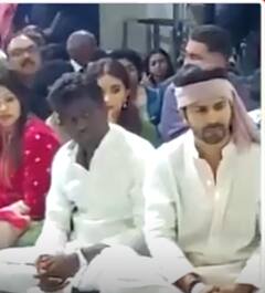 महाकालेश्वर मंदिर में दर्शन करने पहुंचे वरुण धवन | ABP NEWS SHORTS