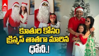 MS Dhoni Christmas Santa Celebrations Viral Photos