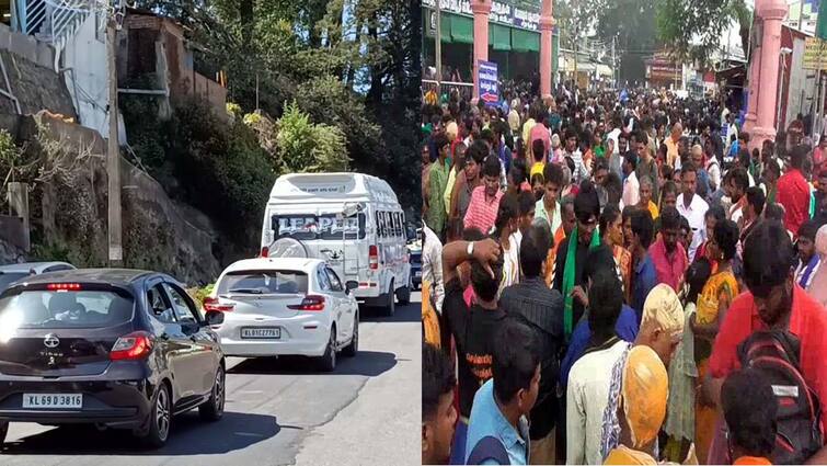 Christmas holidays and half-year school vacations Devotees flock to Palani tnn தொடர் விடுமுறை... பழனிக்கு படையெடுக்கும் பக்தர்கள்.. கொடைக்கானலில் குவியும் மக்கள்
