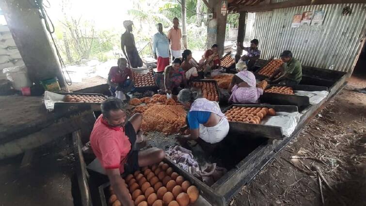 Thanjavur news Jaggery production severely affected  producers who are in agony tnn 'பொங்கல் எங்களுக்கு இனிக்காது.... கவலையுடன் வெல்லம் உற்பத்தியாளர்கள்