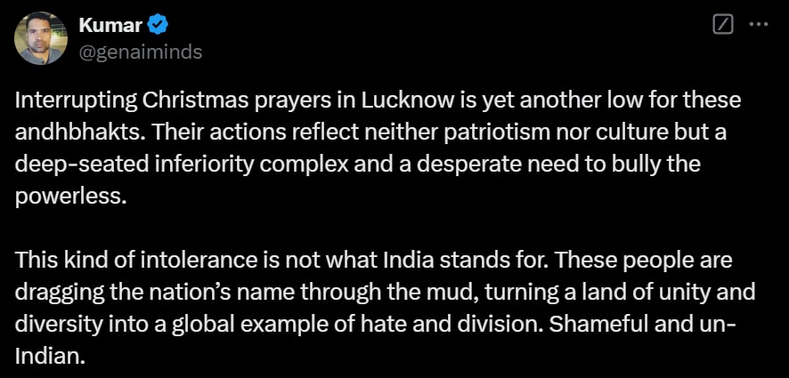 Videos Of Hindus Performing 'Keertan' In Front Of Lucknow Cathedral On Christmas Go Viral