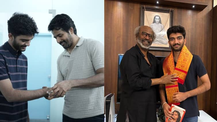 World chess champion Mukesh meets actor Sivakarthikeyan and Rajinikanth ரஜினி கொடுத்த புத்தகம்...சிவகார்த்திகேயன் கொடுத்த வாட்ச்.. உலக செஸ் சாம்பியன் குகேஷ் ஹேப்பி