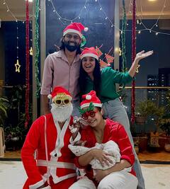 टीवी की गोपी बहू ने ऐसे सेलिब्रेट किया बेटे के साथ पहला क्रिसमस, सांता बने पापा शानवाज