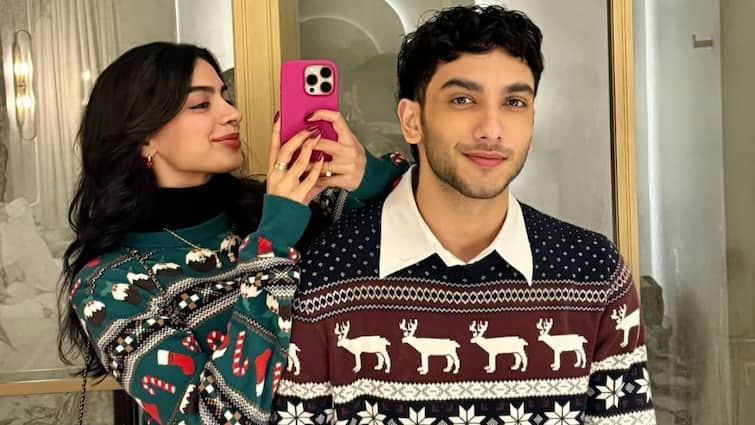 IN PICS: Khushi Kapoor And Vedang Raina's Adorable Christmas Style