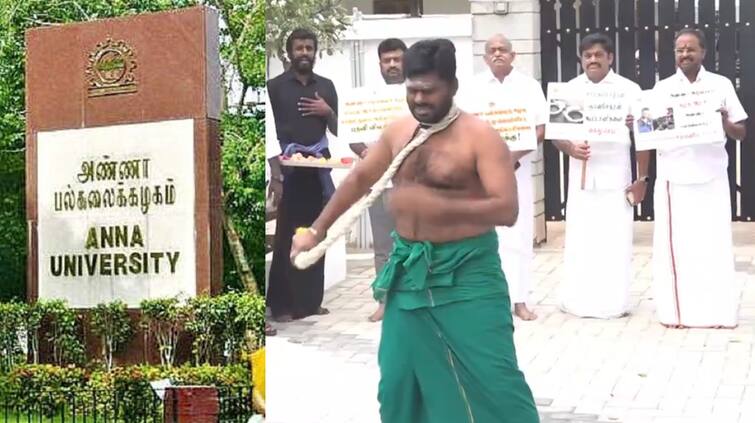 Anna University Controversy BJP Annamalai who whipped himself 8 times! - Criticisms arise! Annamalai: அண்ணா பல்கலை. விவகாரம்; தன்னைத்தானே 8 முறை சாட்டையால் அடித்துக்கொண்ட அண்ணாமலை!- எழும் விமர்சனங்கள்!