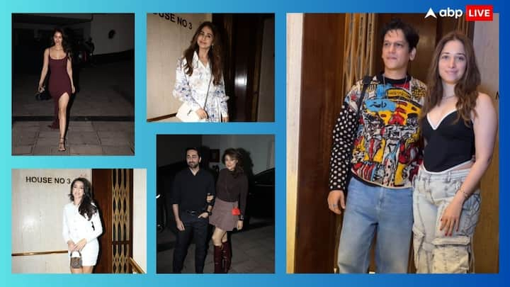 Manish Malhotra Party Pics: बीती रात मुंबई में फेमस फैशन डिजाइनर मनीष मल्होत्रा ने अपने घर पर स्टार स्टडेड पार्टी होस्ट की थी. इस पार्टी में तमाम सेलेब्स एक से बढ़कर एक लुक में पहुंच थे.