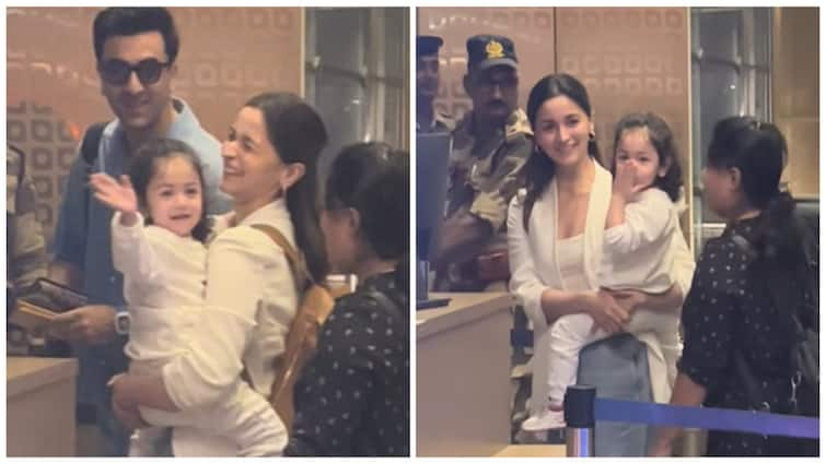 Raha Kapoor Wins Paparazzi's Hearts At Airport, Fans Laud Ranbir And Alia's Parenting; WATCH