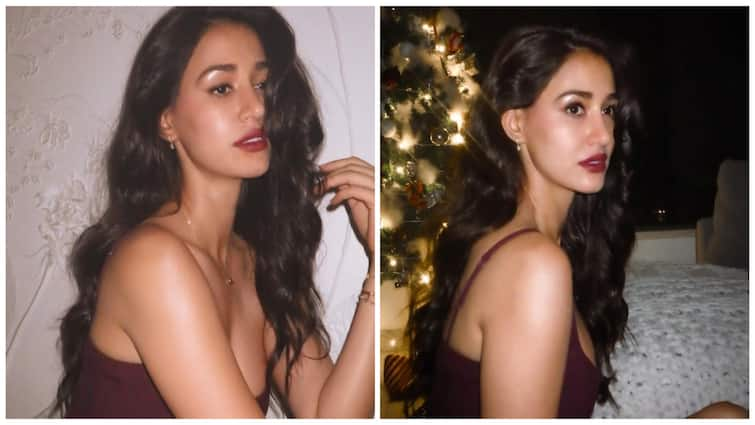 Disha Patani Oozes Oomph In A Brown Slit Dress; SEE PICS