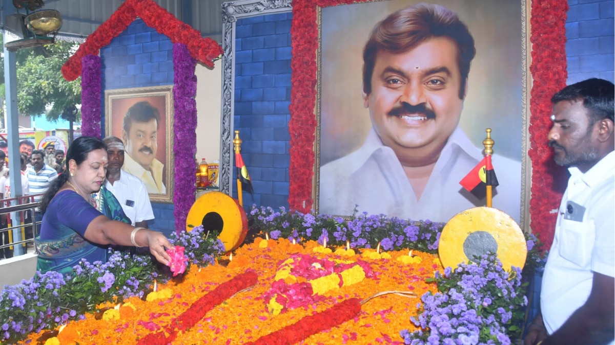 Vijayakanth Death Anniversary: Thousands Of Fans Pay Homage; DMDK Holds Rally Without Police Permission