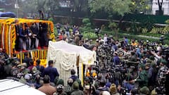 Draped In Tricolour, Former PM Manmohan Singh's Last Rites Performed With Full State Honours — IN PICS