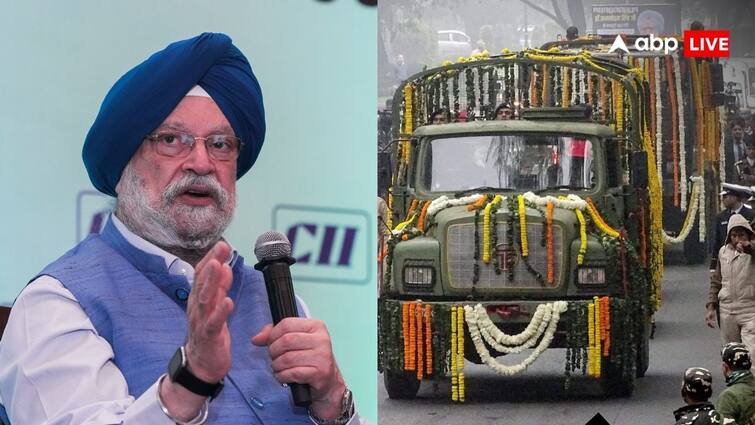 Hardeep Singh Puri claims No Congress Leader joins Manmohan Singh immersion of ashes asthi visarjan ann 'कांग्रेसी सिर्फ फोटो खिंचाने पहुंचते हैं, मनमोहन सिंह के अस्थि विसर्जन में नहीं था कोई नेता', हरदीप सिंह पुरी का बड़ा आरोप