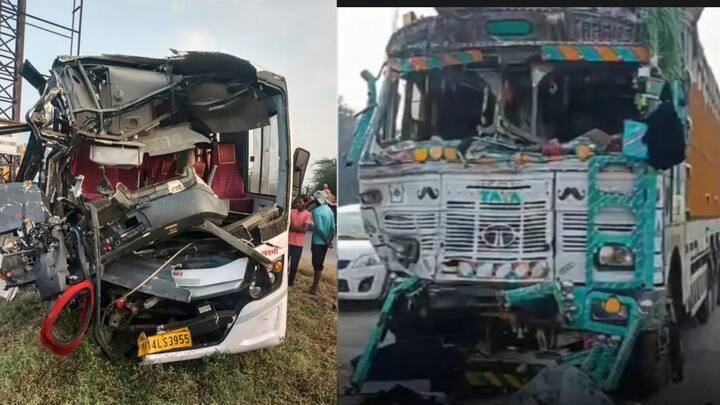 टेंभुर्णी कडून पंढरपूरकडे येत असलेली भाविकांची बस (क्र.एम.एच. 14 एल.एस.3955) चा पंढरपूरकडून टेंभुर्णीकडे निघालेल्या मालवाहतूक ट्रक (क्रमांक आर जे 14 जी एल 1780) सोबत समोरासमोर धडक होऊन अपघात झाला.