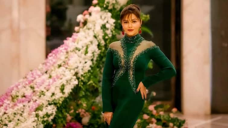 Rubina Dilaik Steals Hearts With Her Elegant Look In A Velvet Dress; SEE PICS