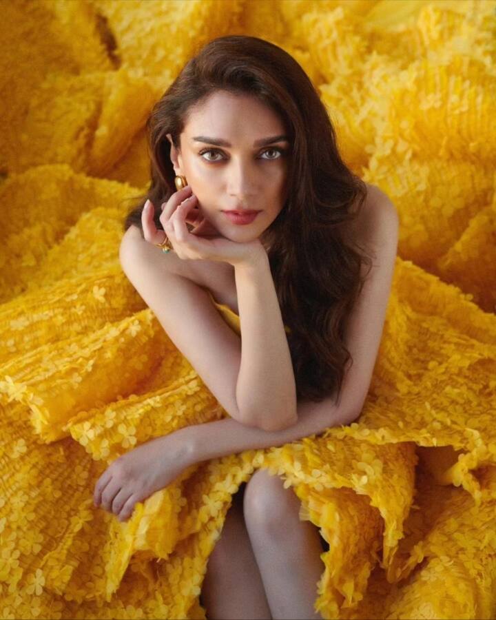 Aditi Rao Hydari wore a Gaurav Gupta gown. Her look was simply elegant.