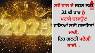 New Year Celebration: ਨਵੇਂ ਸਾਲ ਦੇ ਜਸ਼ਨ ਲਈ 31 ਦੀ ਰਾਤ ਨੂੰ ਪਟਾਕੇ ਚਲਾਉਣ ਵਾਲਿਆਂ ਲਈ ਹਦਾਇਤਾਂ ਜਾਰੀ, ਇਹ ਗਲਤੀ ਪਏਗੀ ਮਹਿੰਗੀ...