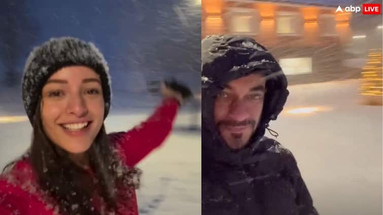 Triptii Dimri snowfall experience from Finland netizen pointed rumoured boyfriend Sam Merchant Triptii Dimri Snowfall: रूमर्ड बॉयफ्रेंड सैम मर्चेंट संग फिनलैंड में वेकेशन एंजॉय कर रहीं तृप्ति डिमरी? बर्फबारी की फोटो शेयर कर दिया हिंट