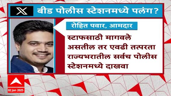 Rohit Pawar on Beed Police Station : बीड पोलीस स्टेशनमध्ये अचानक पाच नवे पलंग का मागवले?
