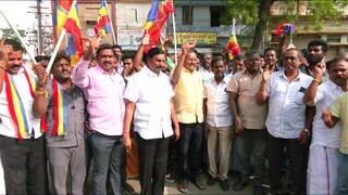 PMK MLA arrested in Salem protesting against arrest of Sowmiya Anbumani tnn PMK Protest: சௌமியா அன்புமணி கைது...  சேலத்தில் ஆர்ப்பாட்டத்தில் ஈடுபட்ட பாமக எம்எல்ஏ கைது