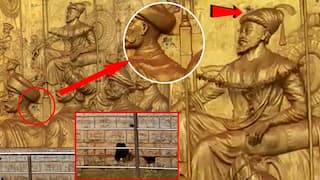 शिवाजी पार्कातील शिवराज्याभिषेक सोहळ्याच्या शिल्पाच्या भिंतीला मोठं भगदाड; घाणीचं साम्राज्य