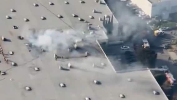 Video: Smoke Pours Out From Gaping Hole As Plane Crashes Into Warehouse In California, 2 Dead