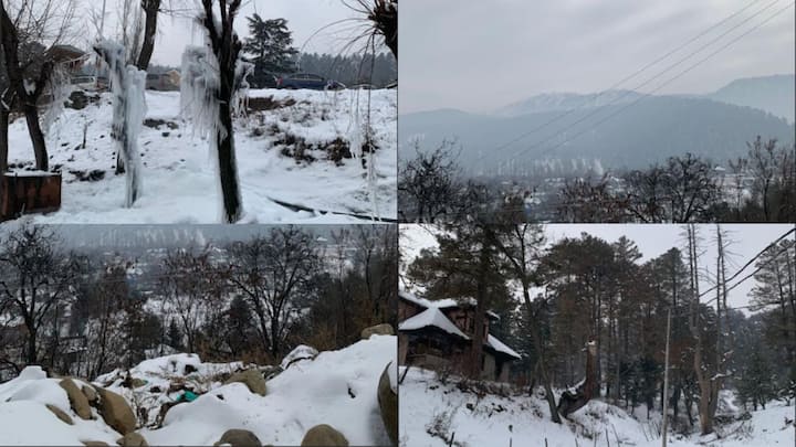 Jammu Kashmir Snowfall: मौसम विभाग के मुताबिक, आने वाले दिनों में भी कश्मीर के अलग-अलग इलाकों में बर्फबारी होगी. मौसम विभाग ने कश्मीर में 3-6 जनवरी तक बर्फबारी का पूर्वानुमान लगाया गया है.