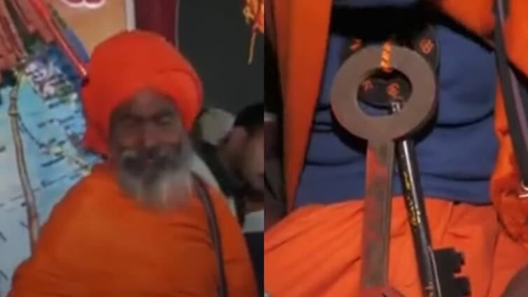 mahakumbh 2025 chabhi wale baba center of attraction in Maha Kumbh carries 20 kg of keys Mahkumbh में आकर्षण का केंद्र बने चाबी वाले बाबा, साथ लेकर चलते हैं 20 किलो चाबियां, बताई ये वजह