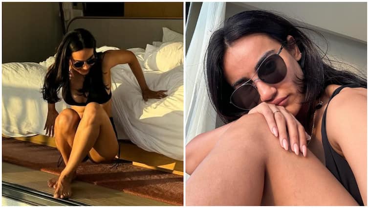 Surbhi Jyoti Charms With Her Black Bikini Look During Maldivian Vacation; SEE PICS