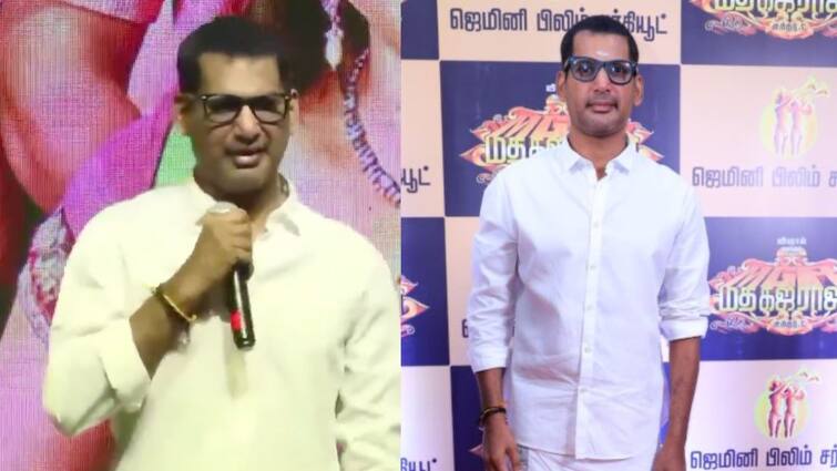 vishal with viral fever at madha gaja raja press meet see details மைக்கை பிடிக்க முடியாமல் நடுங்கிய கை..விஷாலுக்கு என்ன ஆச்சு ?